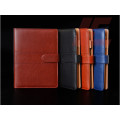 High Grade Noble Design PU Notebook with Magnetic Lock and Spiral Inside